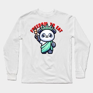parody panda liberty statue Long Sleeve T-Shirt